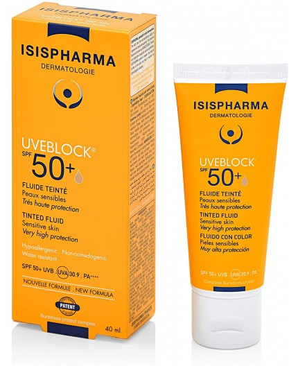 ISIS PHARMA UVEBLOCK 50+ FLUIDE TEINTE 40ML - Parafam