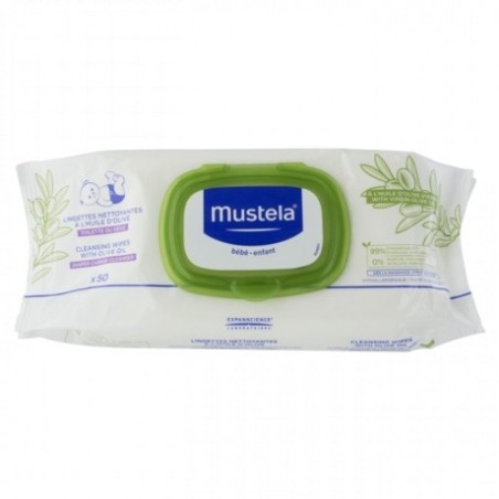 MUSTELA LINGETTES À L’HUILE D’OLIVE 50 UNITÉS - Parafam