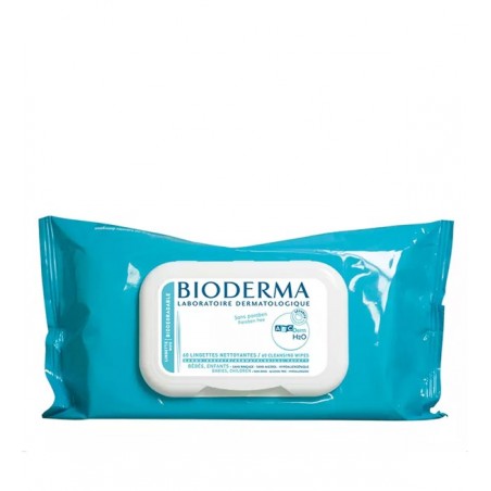 BIODERMA ABCDERM H2O 60 LINGETTES NETTOYANTES - Parafam