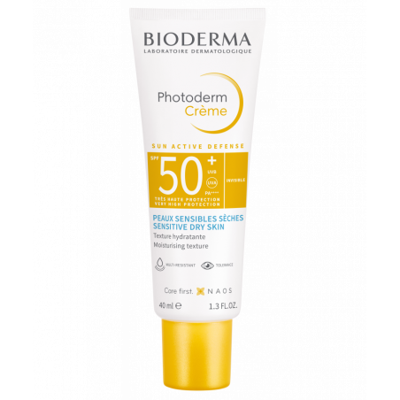 BIODERMA PHOTODERM SUN ACTIVE DEFENCE CREME SOLAIRE SPF 50 + INVISIBLE - Parafam