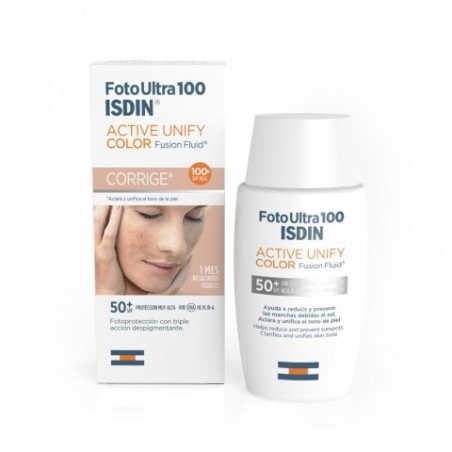 ISDIN FOTO ULTRA 100 ACTIVE UNIFY FUSION FLUID COLOR SPF 100+ 50 ML - Parafam