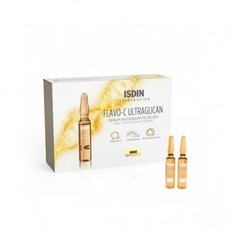 ISDIN ISDINCEUTIQUE FLAVO-C ULTRAGLICAN 2ML X 30 AMPOULES - Parafam