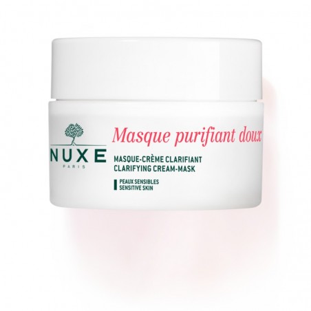 NUXE MASQUE PURIFIANT DOUX AUX PETALES DE ROSE 50ML VISAGE ET COU PEAUX SENSIBLES, TOUS TYPES DE PEAUX - Parafam